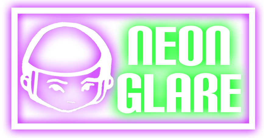 Neon Glare Face Logo Sign